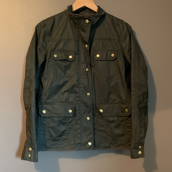 J. Crew Jackets & Blazers - J. Crew dark green utility w gold embellishments